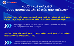 Người thuê nhà trọ được hưởng giá bán lẻ điện như thế nào?