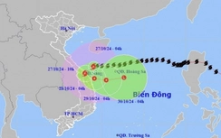 Bão số 6 Trami giật cấp 12 hướng vào đất liền