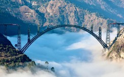 Kỹ thuật đỉnh cao xây cầu đường sắt cao nhất thế giới