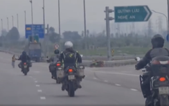 Truy tìm nhóm người đi xe mô tô phân khối lớn chạy nhầm vào cao tốc Nghi Sơn - Diễn Châu