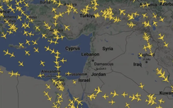 Máy bay trên thế giới bay vòng, tránh không phận Israel và khu vực lân cận
