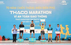 Chặng đua đầy kịch tính tại Giải THACO Marathon Vì ATGT - Điện Biên Phủ năm 2024