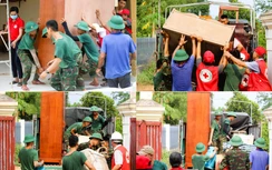 Bộ đội giúp dân tháo dỡ nhà, gấp rút giao mặt bằng cao tốc Vạn Ninh - Cam Lộ