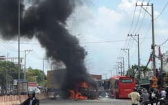 Tai nạn liên hoàn ở Bình Phước: Tài xế xe tải tử vong