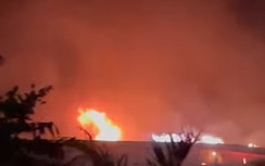 Cháy nhà kho phế liệu trong khu công nghiệp Phúc Khánh ở Thái Bình