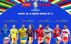 Trực tiếp EURO 2024, VTV5 VTV2 trực tiếp bóng đá hôm nay 26/6