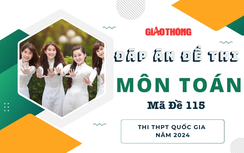 Đáp án đề thi môn Toán mã đề 115 tốt nghiệp THPT 2024