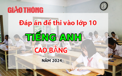 Đáp án đề thi tuyển sinh lớp 10 môn Tiếng Anh Cao Bằng năm 2024