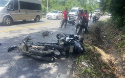 Tai nạn liên hoàn trên đèo Bảo Lộc: Xe máy gãy đôi, 1 người tử vong
