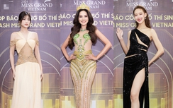 Ngắm dàn hoa, á hậu trên thảm đỏ trong buổi trao sash Miss Grand Vietnam 2024