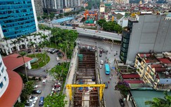 Rào chắn gầm cầu vượt Nguyễn Chí Thanh thi công metro Nhổn - ga Hà Nội