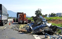 Tai nạn liên hoàn trên cao tốc Vĩnh Hảo - Phan Thiết, 2 người bị thương