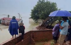 Bác thông tin lũ tràn đê vào khu dân cư tại Yên Dũng, Bắc Giang