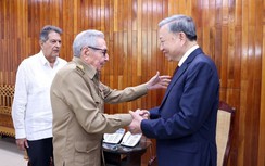 Tổng Bí thư, Chủ tịch nước Tô Lâm chào Lãnh tụ cách mạng, Đại tướng Raul Castro