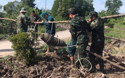 Phát hiện quả bom nặng 150kg còn nguyên ngòi nổ ở Cà Mau