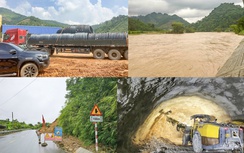 Nhiều công trường giao thông tạm dừng thi công vì ảnh hưởng của mưa lũ