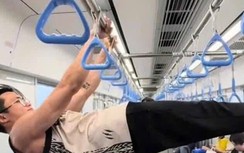 Đề nghị công an xác minh, xử lý thanh niên đu xà đơn trên metro số 1