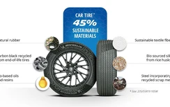 Michelin chế tạo lốp xe làm từ 45% vật liệu tái chế