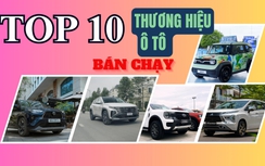 TOP 10 thương hiệu ô tô bán chạy nhất từ đầu năm
