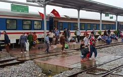 Tránh bão số 13, nhiều tàu tuyến Bắc - Nam tạm dừng chạy