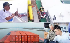 3 giờ căng mình dẫn tàu container rời cảng Hải Phòng