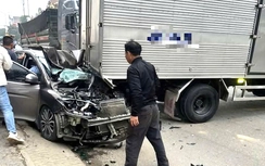 Tai nạn liên hoàn giữa xe đầu kéo và nhiều ô tô trên QL1 qua Thanh Hoá, giao thông ùn tắc