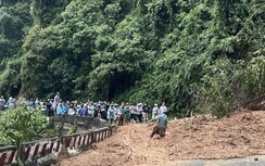 Lâm Đồng: Tạm dừng lưu thông qua đèo Ngoạn Mục do phát sinh điểm sạt lở mới