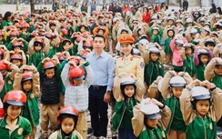 Hà Nội tuyên truyền Luật Trật tự ATGT cho học sinh Trường tiểu học Trung Tự