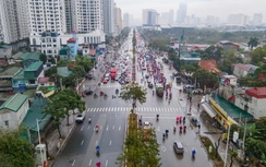 Hà Nội: Toàn cảnh ngã tư Trần Hữu Dực - Nguyễn Văn Giáp ngày đầu tổ chức lại giao thông