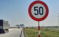 Hạn chế tốc độ 50km/h trước 2 đảo thu phí trên tuyến chính cao tốc Diễn Châu - Bãi Vọt