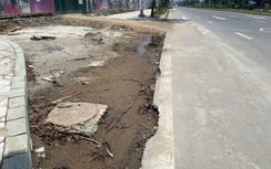 Hà Nội: Tuyến đường mới ở quận Long Biên vừa khai thác đã xuống cấp