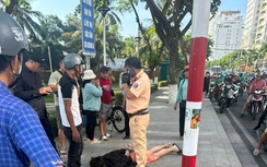 Xử lý va chạm giao thông, trung tá công an bị một người nước ngoài tấn công