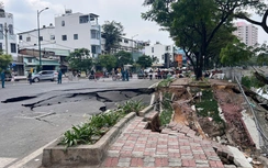 TP.HCM: Sạt lở bờ kênh làm sụt lún hơn 50m đường Ba Đình