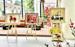 Khi hội họa "đánh thức" sắc Xuân