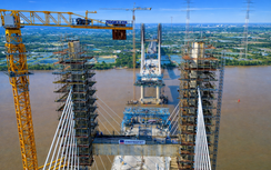 Cầu Phước Khánh tăng tốc thi công, hoàn thiện “mắt xích” cao tốc Bến Lức - Long Thành