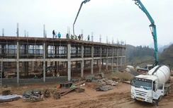 Gian nan ở công trình xây trường học vùng biên giới Lào Cai