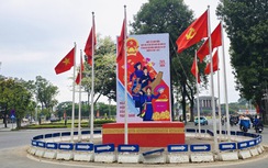 Hà Nội rực rỡ cờ hoa hướng về ngày hội non sông