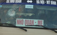 Lại một xe khách ở Hà Nam bị ném đá vỡ kính