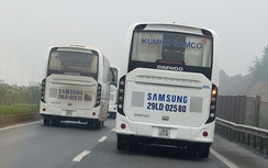 Xe chở công nhân Samsung hoạt động trái luật tại Hà Nội