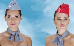 Công ty Kazakhstan gây sốc với hình ảnh tiếp viên hàng không hở hang