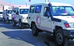 Xe cứu trợ nhân đạo của LHQ tiến sâu vào vùng chiến sự Syria