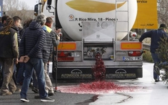 Tây Ban Nha tức giận vì bị nông dân Pháp phá xe chở rượu