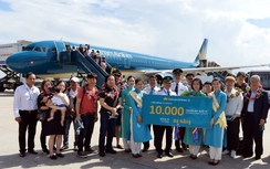 Vietnam Airlines đón chuyến bay quốc tế thứ 10.000 tại Đà Nẵng