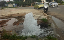 Nước sạch phun cả tuần ở Vĩnh Phúc là súc xả đường ống