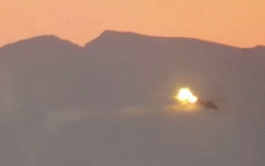 Video: Trực thăng Nga bốc cháy ở Syria