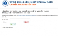 ĐH Công nghiệp Thực phẩm TP.HCM công bố điểm thi THPT Quốc gia