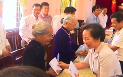 Phó Chủ tịch nước Nguyễn Thị Doan tặng quà các gia đình chính sách