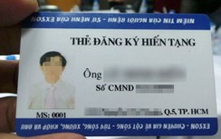 Lần đầu phát hành thẻ đăng ký hiến tạng