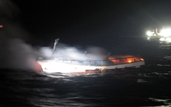 Cháy tàu cá Hàn Quốc, 2 người Việt mất tích