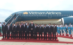 Thủ tướng thực hiện nghi lễ cất cánh tàu bay A350 của Vietnam Airlines